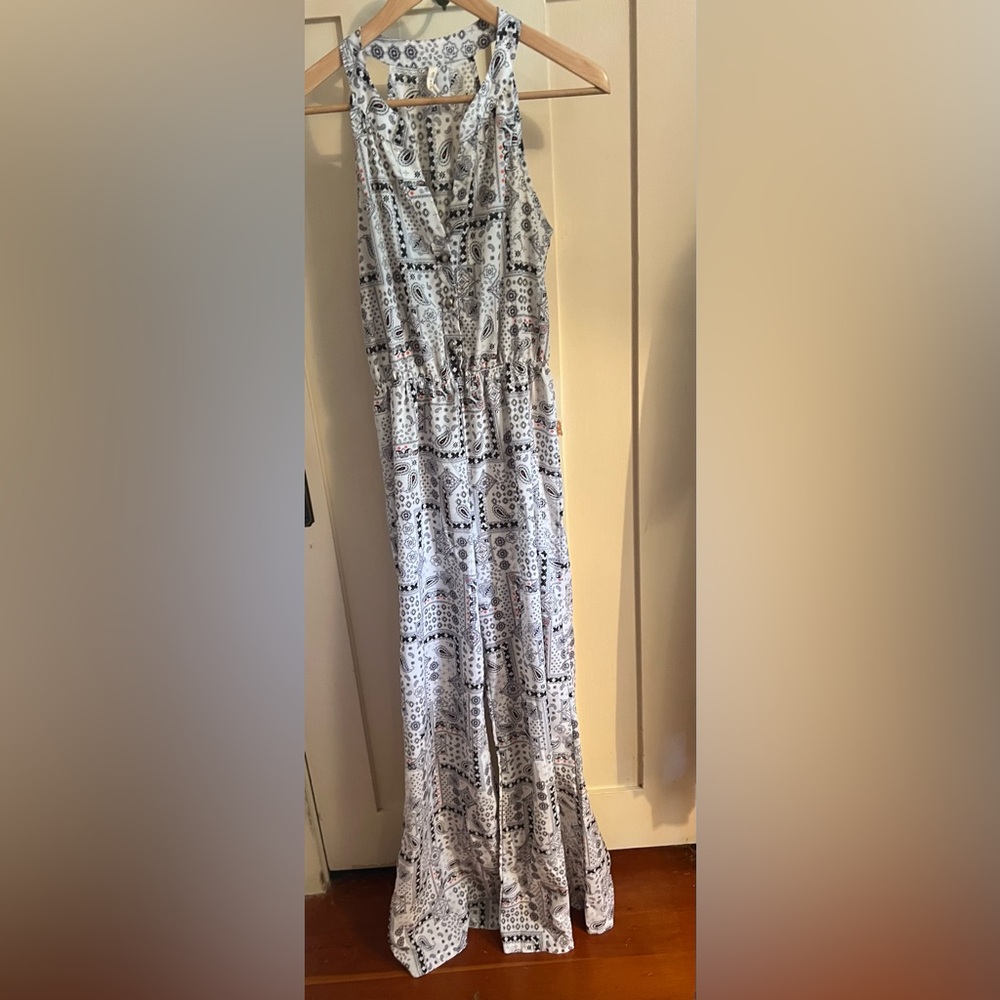 My Beloved Black and White Patterned Jumpsuit
